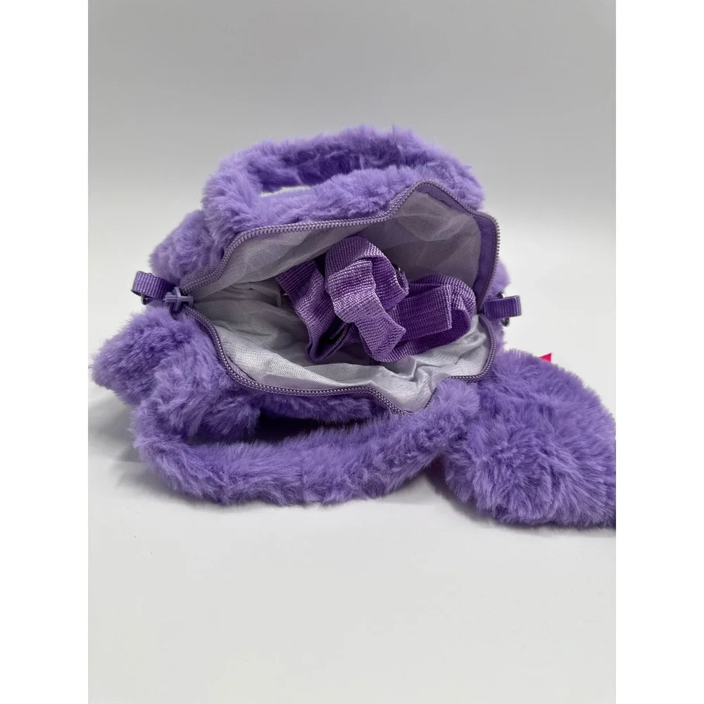 Kuromi Purple Plush Handbag Crossbody Bag Faux Fur Kids Accessory
